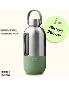Trinkflasche Edelstahl auslaufsicher 750ml Smoothie Green
