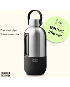 Trinkflasche Edelstahl auslaufsicher 750ml Coffee Black