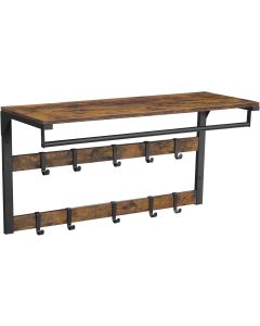 Wandgarderobe mit Ablage 80cm Vintagebraun-Schwarz