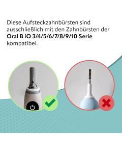 Ersatzbürsten Standard kompatibel mit Oral-B IO 8er Pack weiss