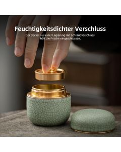Teedose für Matchapulver Hellgrün