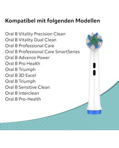 Ersatzbürsten Twist Action Pro kompatibel mit Oral-B 8er Pack