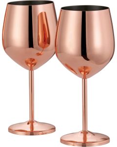 Edelstahl Weingläser Roségold 2er-Set