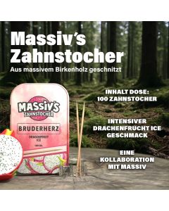 Massiv's Bruderherz Zahnstocher mit Geschmack Dragonfruit Ice