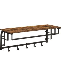Wandgarderobe mit Aufbewahrungsregal 80cm rustikal Braun
