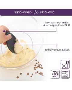 Teigschaber Silikon schwarz