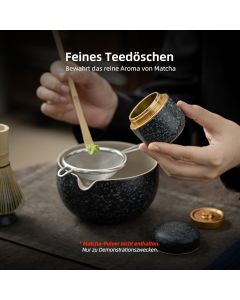 Teedose für Matchapulver Obsidian