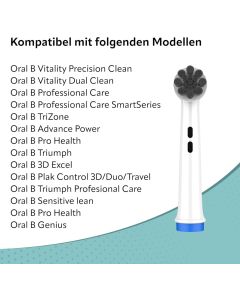 Ersatzbürsten mit Aktivkohle kompatibel mit Oral-B 8er Pack