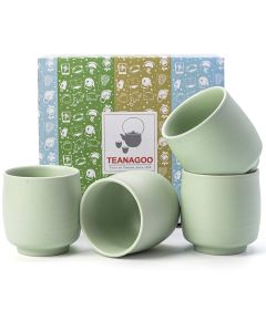 Japanische Teetassen pastellgrün 4er Set