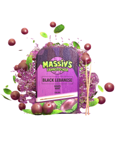 Massiv's Black Lebanese Zahnstocher mit Geschmack Grape Mint