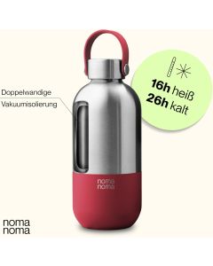 Trinkflasche Edelstahl auslaufsicher 1000ml Grenadine Red