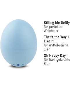 Singende Eieruhr Gute Laune hellblau