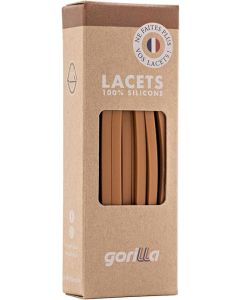 Elastische Schnürsenkel Flexibel Ohne Binden Schmal Silikon Caramel