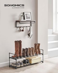 Schuhregal 2 Ebenen Schuh-Organizer Stapelbar
