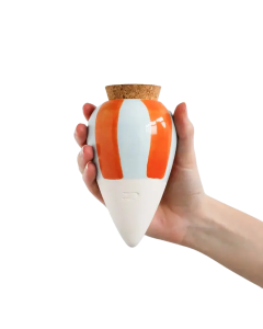Bewässerungskegel Olla Orange-Blaue Streifen