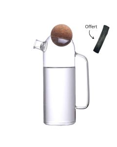 Wasserkaraffe 1L mit Binchotan Aktivkohle Wasserfilter