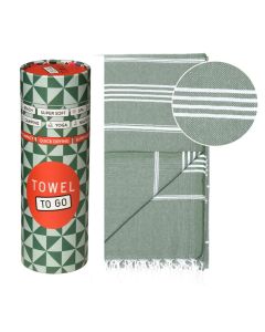 Ipanema Strandtuch Baumwolle Hamamtuch 180x100cm Khaki gestreift