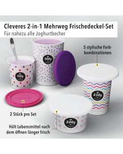 Mehrweg Frischedeckel  für Joghurtbecher Weiss