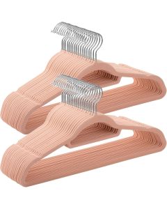 Kleiderbügel Samt 50er Set Hellrosa