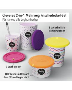 Mehrweg Frischedeckel  für Joghurtbecher Orange