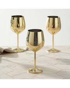 Edelstahl Weingläser Gold 4er-Set