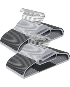 Kleiderbügel Kunststoff 50er Set Non Slip Grau