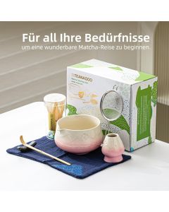 Matcha Set Pink Berg mit Ausgiessschale 7-tlg.