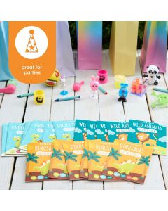 Malbuch Mini Safari, Dinosaurier, Wassertiere 24 Stück