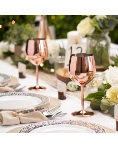 Edelstahl Weingläser Roségold 2er-Set