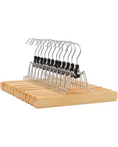 Hosenspanner 12er Set Holz Hosenbügel