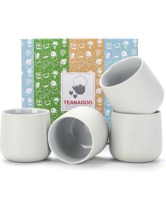 Japanische Teetassen hellgrau 4er Set