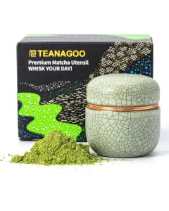 Teedose für Matchapulver Hellgrün