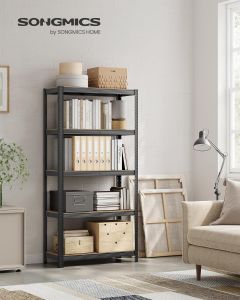 Standregal Industrie-Design mit 5 Ablagen Vintagebraun-Schwarz