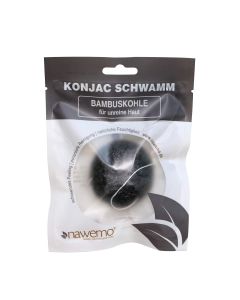 Konjac Schwamm Bambuskohle, für unreine Haut