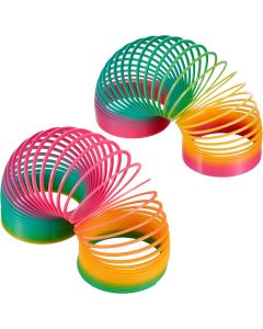 Springfeder Rainbow Spirals Slinky Toy 2 Stück