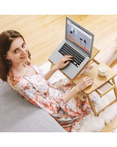 Laptopständer Notebooktisch Klappbar Bambus Kompakt