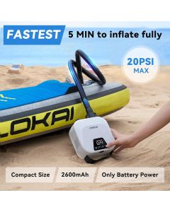 Elektrische SUP-Inflationspumpe D14Pro 20 PSI Akku Aufblasen & Ablassen