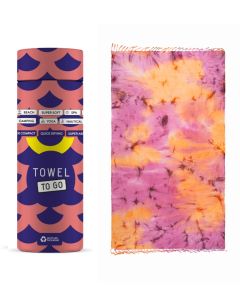 Tie Dye Strandtuch Baumwolle Hamamtuch 180x100cm Batik Lila-Orange