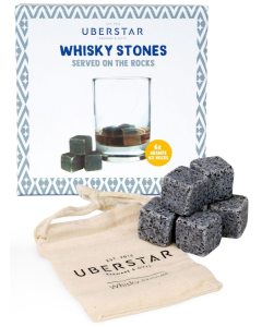 Whisky-Steine 6er-Pack mit Tasche