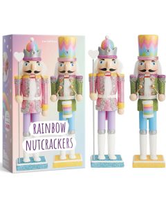 Weihnachts-Nussknacker Soldat Rainbow 2er-Set 30cm