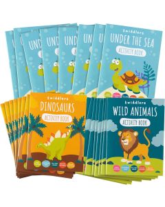Malbuch Mini Safari, Dinosaurier, Wassertiere 24 Stück