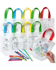 Tasche zum bemalen Color Your Own Bag 10 Stück
