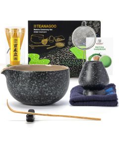 Matcha Set Obsidian mit Ausgiessschale 7-tlg.