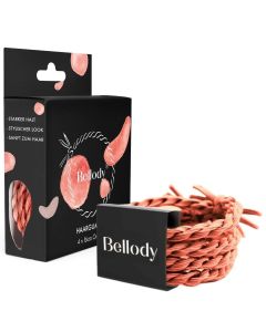 Geflochtene Haargummis Orange 4er Set