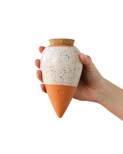 Bewässerungskegel Olla Weiss Gesprenkelt