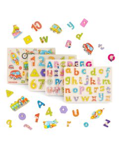 Steckpuzzle 4er Set frühes Lernen Holz