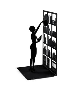 Buchstütze The Library Schwarz