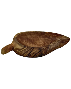 Seifenschale aus Olivenholz Blatt