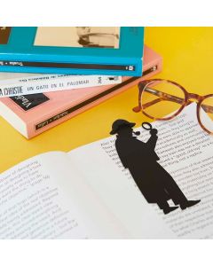 Lesezeichen Sherlock Schwarz Polyester