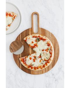 Pizzaschneider Geschenkset natur